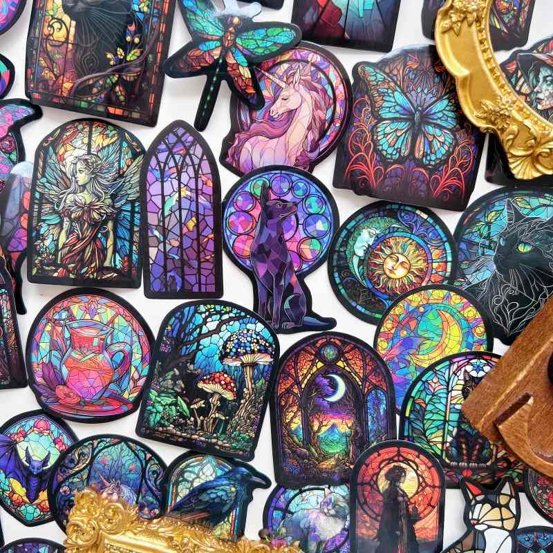 Prism Glass Sticker 50PCS