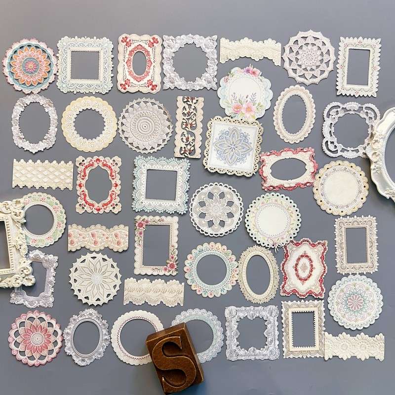 Lace Pattern Sticker 40PCS