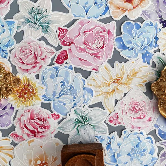 Lunar Petal Vellum Stickers 60PCS