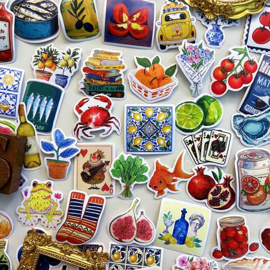 Fresh Mediterranean Sticker 100PCS