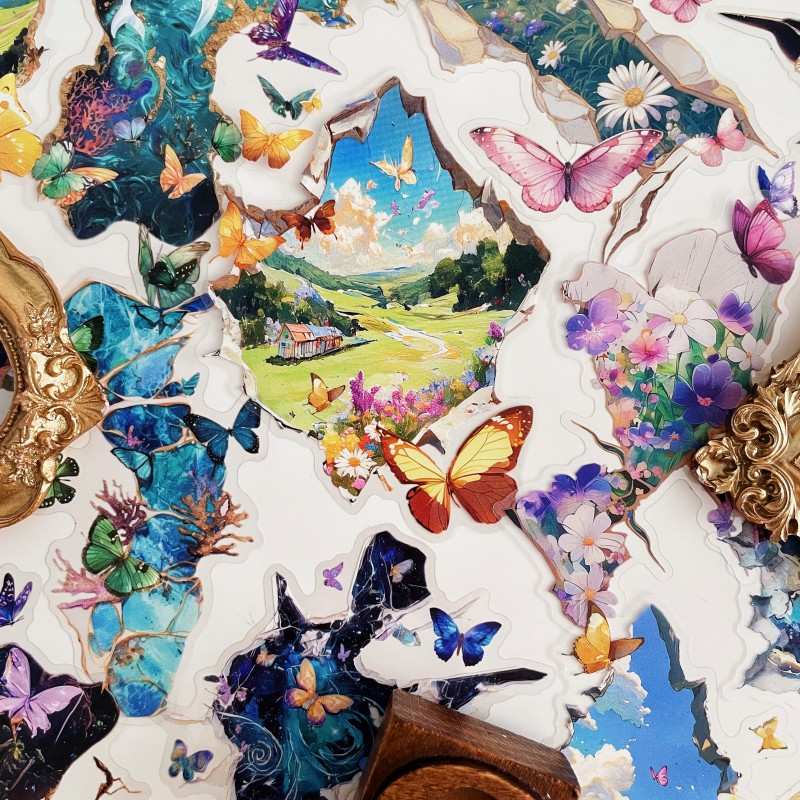 Butterfly Crack Sticker 30PCS