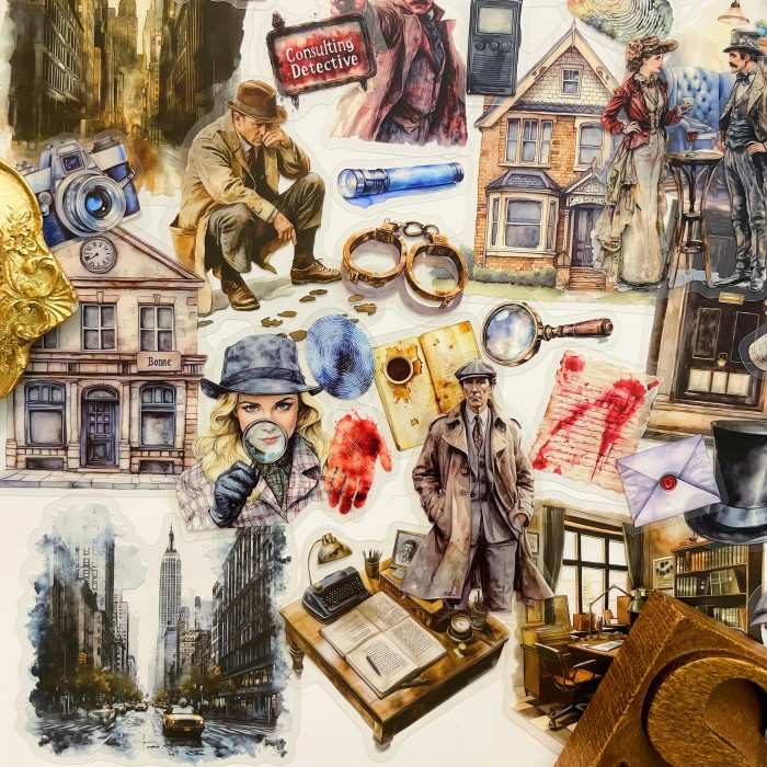 Sherlock Holmes Journal Sticker 90PCS