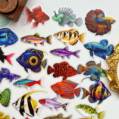 Ornament Fish Sticker 50PCS