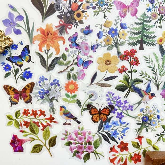 Needle Bloom Sticker 90PCS