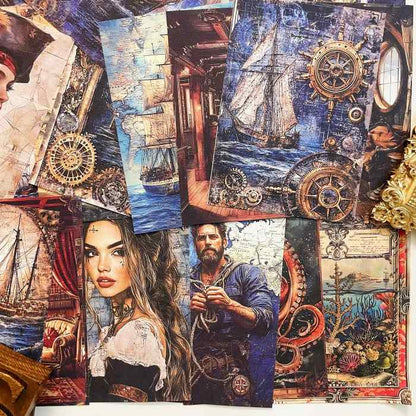 Maritime Chronicles Collage Paper 60PCS