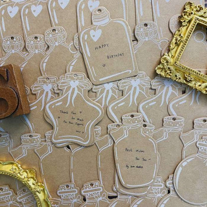 Wishing Bottle Kraft Paper Tags 50PCS
