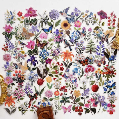 Embroidered Wild Fragrance Sticker 90PCS