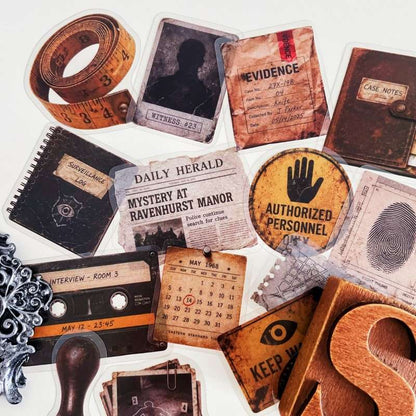 Detective Newspaper Sticker 50PCS