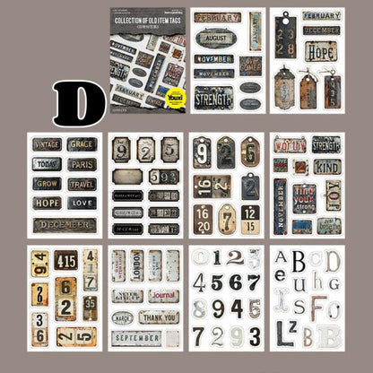 Aged Marks Sticker Book 20Sheets