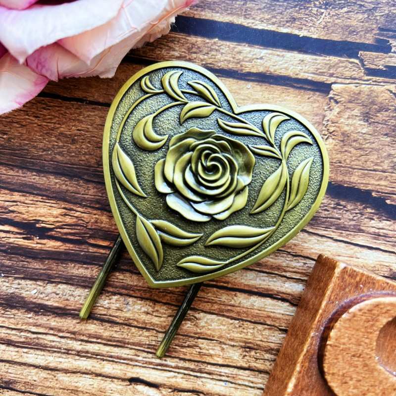 Lovely Heart Brass Bookmark