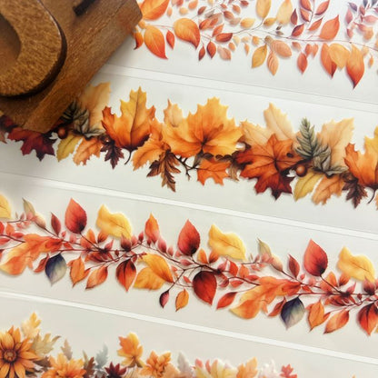 Golden Fall Foliage PET Tape Roll