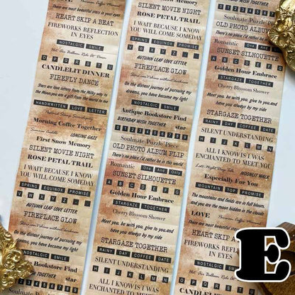 Time's Words Kraft Paper Sticker Roll