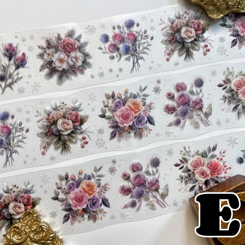 Winter Flower Field PET Tape Roll