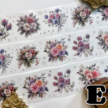 Winter Flower Field PET Tape Roll