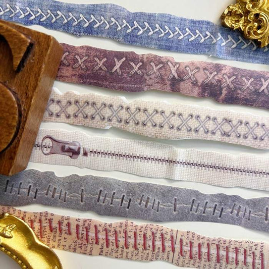Ripped-Edge Sewing Washi Tape Roll