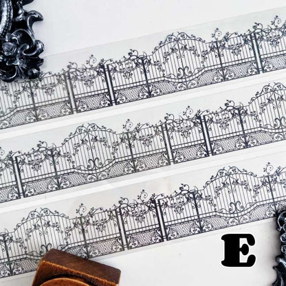 Carved Iron Fence PET Tape Roll