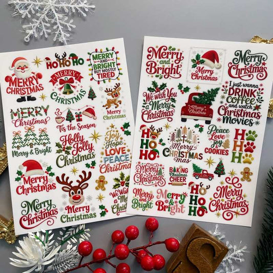 Festive Embroider Transfer Sticker
