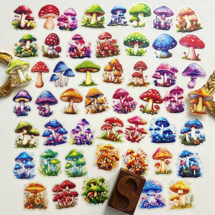 Mystical Mushroom World Sticker 50PCS