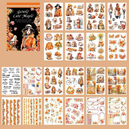 Gentle Late Maple Sticker Book 20Sheets