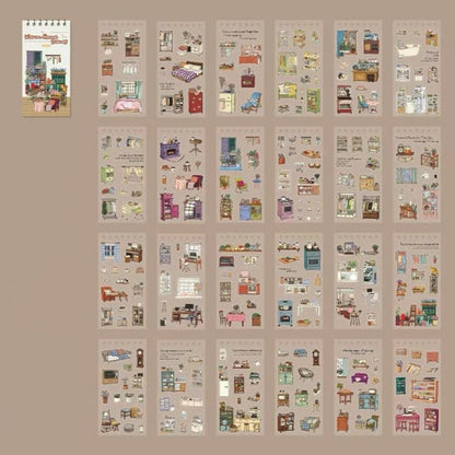 Warm Home Scenes Sticker Book 48Sheets