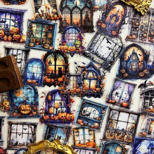 Night Window View Sticker 60PCS