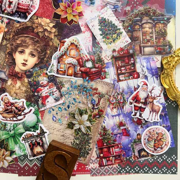 Starry Christmas Special Ephemera Mystery Kit 160PCS