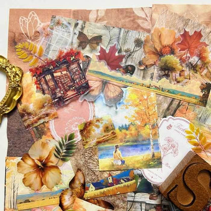 Autumn Glow Ephemera Mystery Kit 140PCS