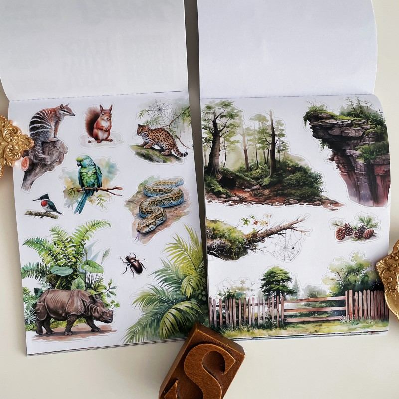 Nature's Animal Kingdom Sticker Book 20Sheets