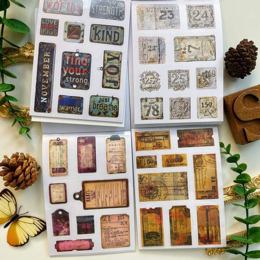 Aged Marks Sticker Book 20Sheets