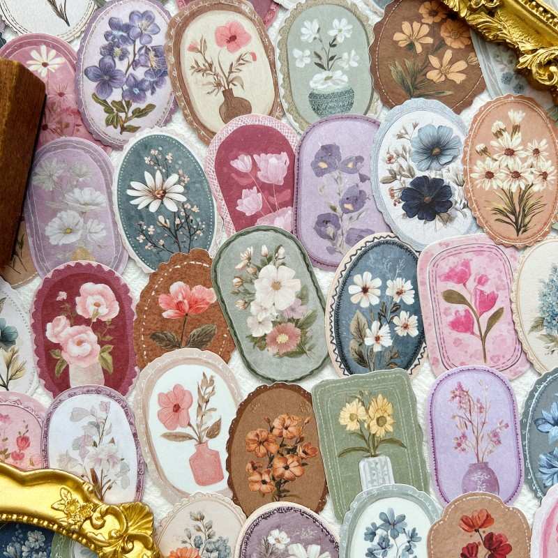 Flower Portraits Sticker 90PCS