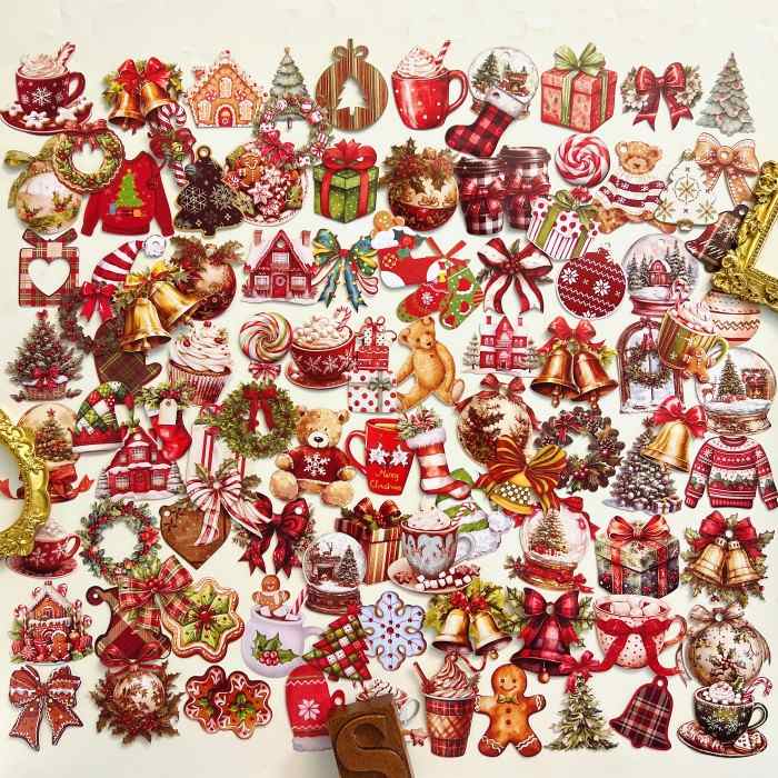 Winter Fluff Collection Sticker 100PCS