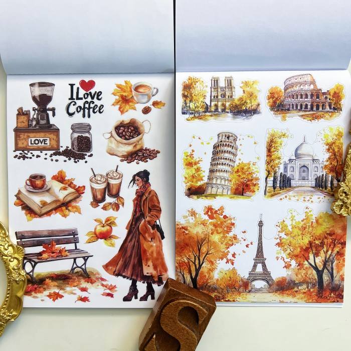 Caramel Crunch Sticker Book 20Sheets