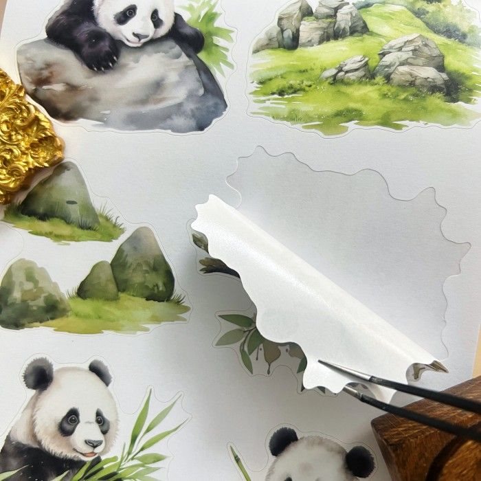 Pandas And Bamboo Sticker Book 20Sheets