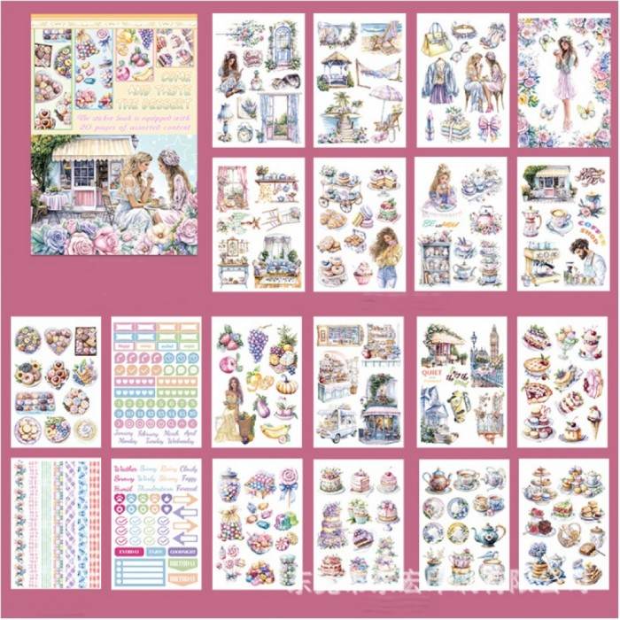 Dessert Delight Sticker Book 20Sheets