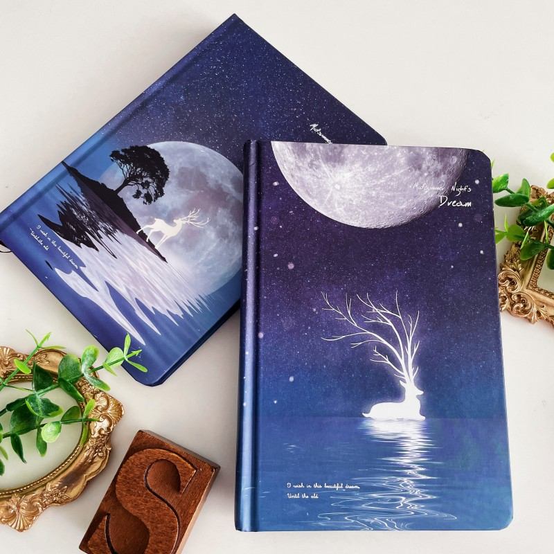 Lunar Deer Illustrated Notebook