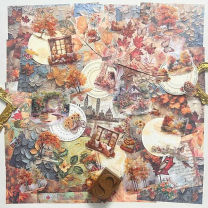 Cozy Fall Mornings Ephemera Mystery Kit 80PCS