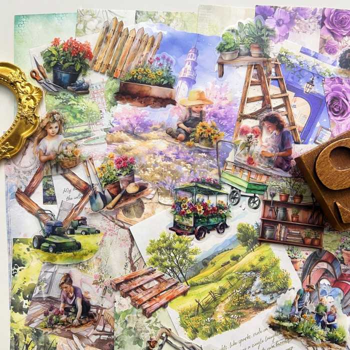 Meadow Art Ephemera Mystery Kit 115PCS