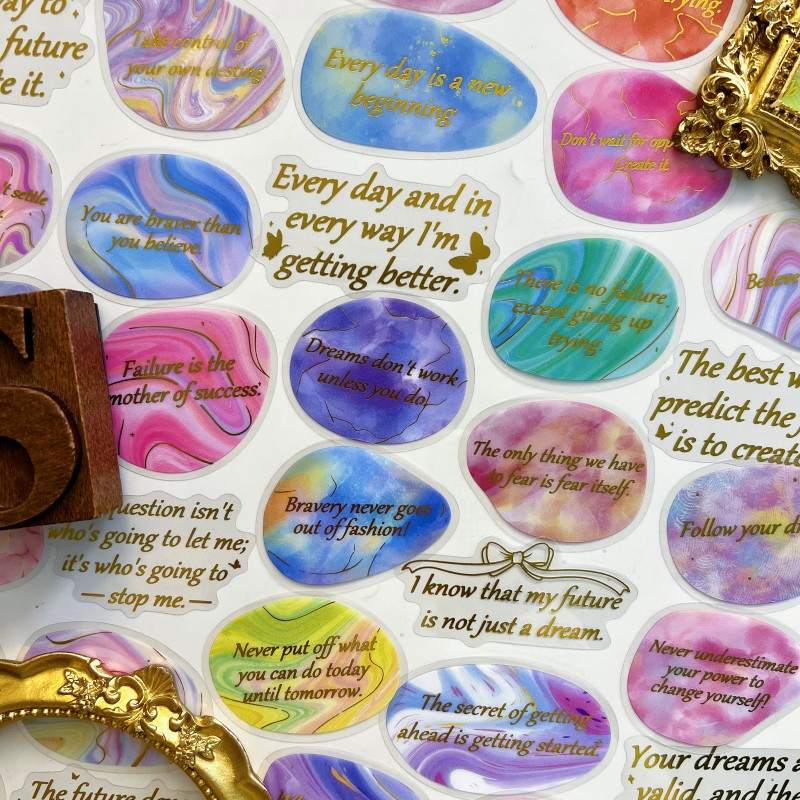 Whispering Foil Sticker 50PCS