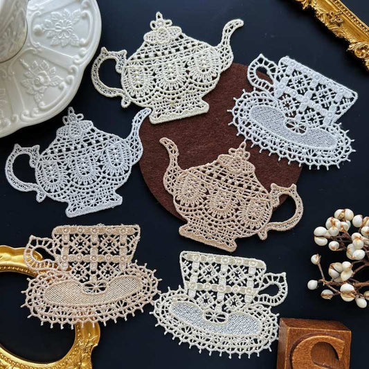 Teatime Embroidered Patch 6PCS