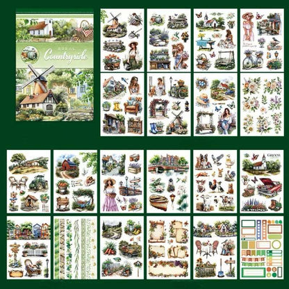 Rural Countryside Sticker Book 20Sheets