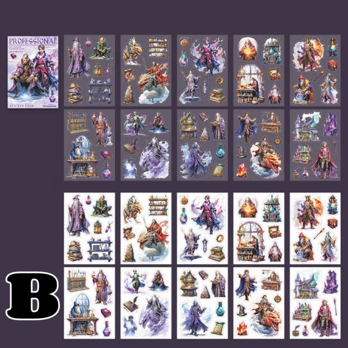 Fantasy Professional Notes Sticker Book 20Sheets