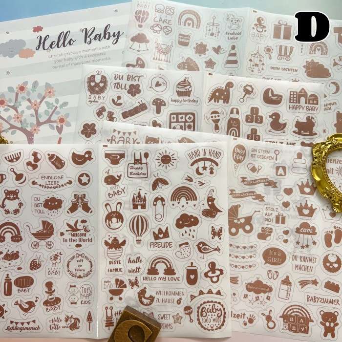 Baby Growth Record Book With Stickers