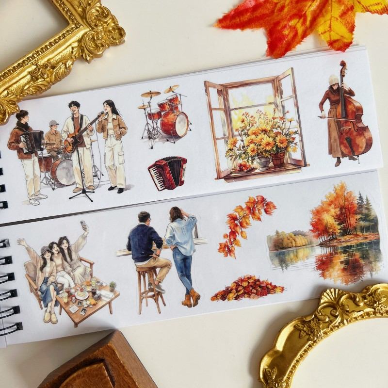 Golden Retreat Sticker Book 20Sheets