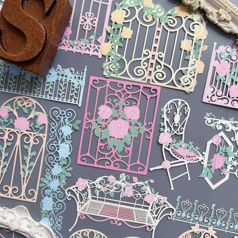 Iron Fence Die-Cut Papers 24PCS