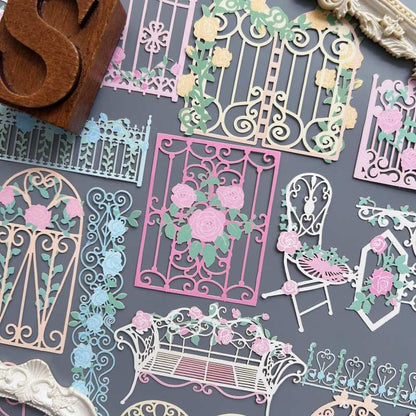 Iron Fence Die-Cut Papers 24PCS