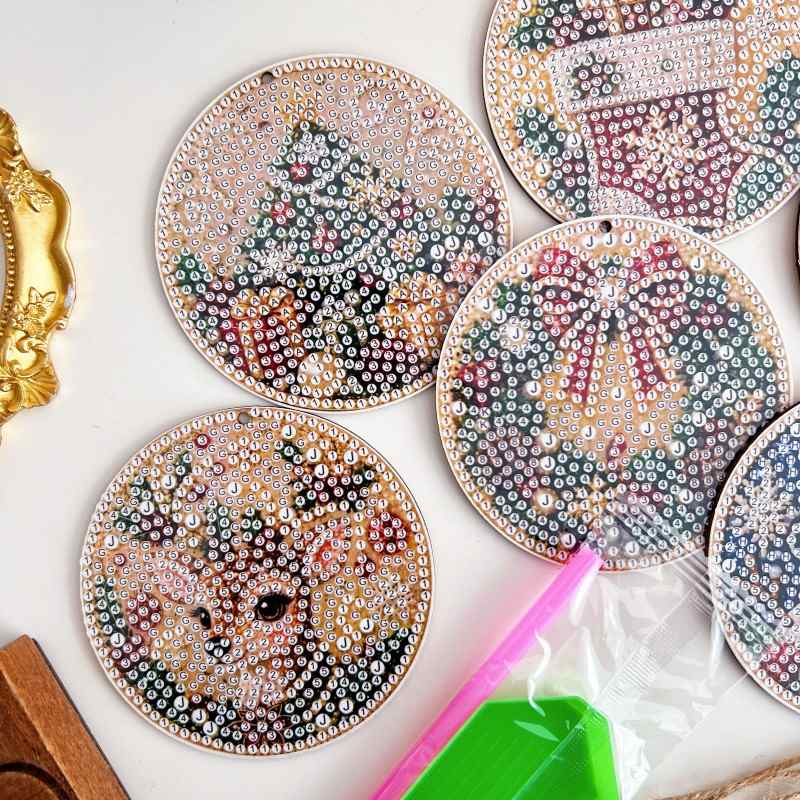 DIY Christmas Diamond Art Ornament Kit 6PCS