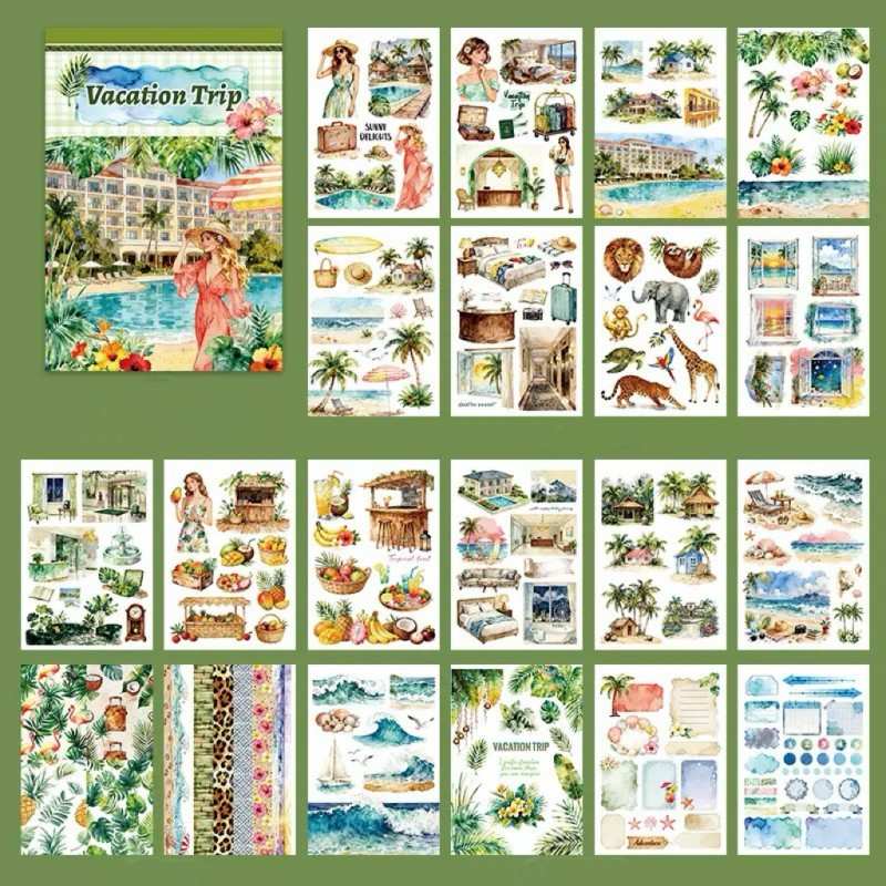 Vacation Trip Sticker Book 20Sheets