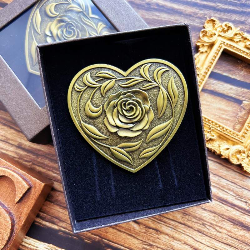 Lovely Heart Brass Bookmark