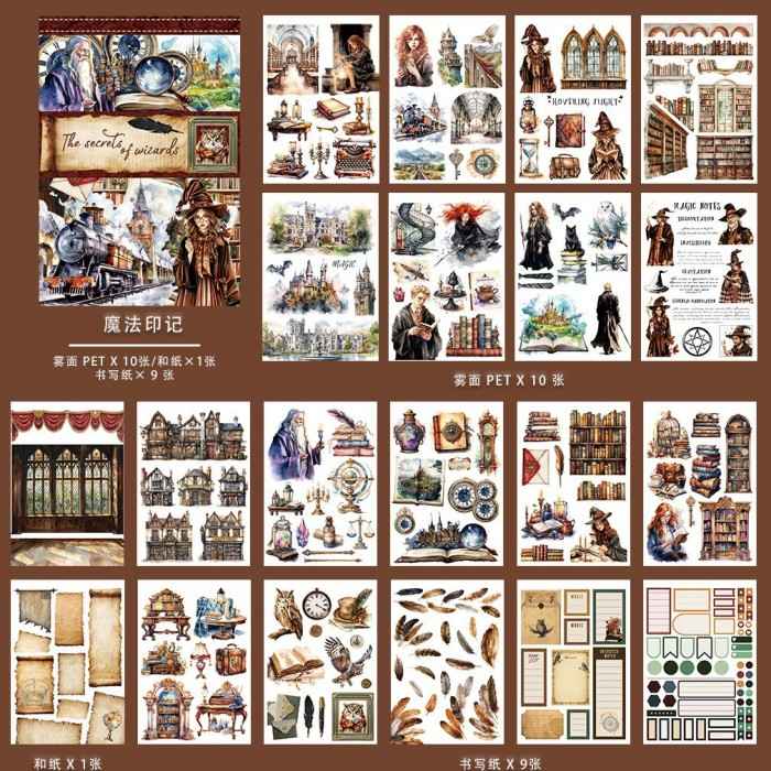 The Secrets Of Wizards Sticker Book 20Sheets