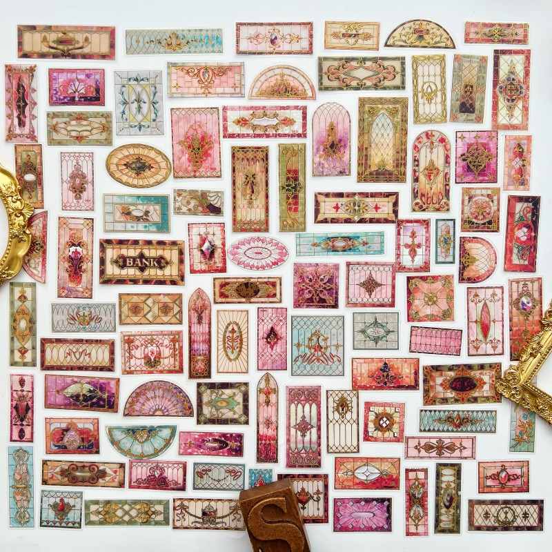 Vintage Tiles Sticker 90PCS